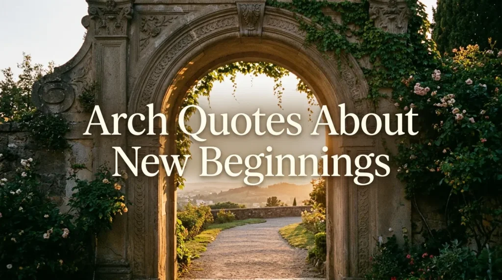 Arch Quotes About New Beginnings