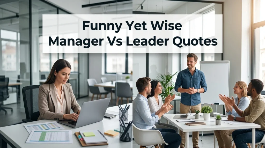 Funny Yet Wise Manager Vs Leader Quotes