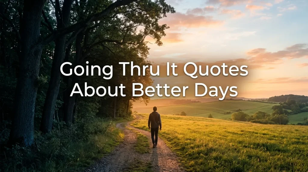 Going Thru It Quotes About Better Days
