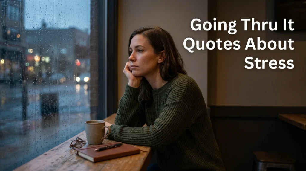 Going Thru It Quotes About Stress