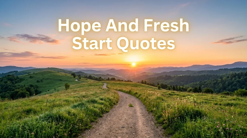 Hope And Fresh Start Quotes