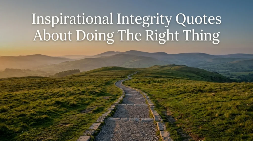 Inspirational Integrity Quotes About Doing The Right Thing