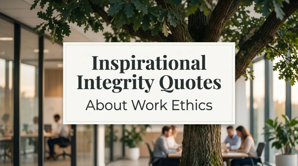 Inspirational Integrity Quotes About Work Ethics