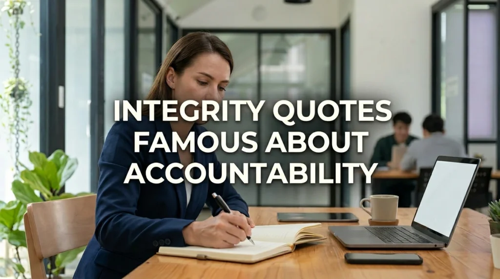 Integrity Quotes Famous About Accountability