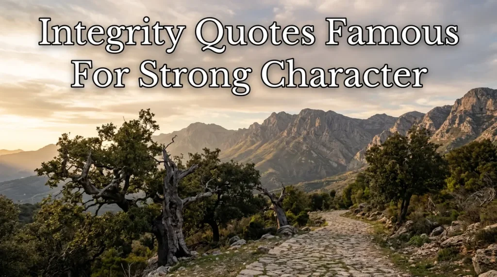 Integrity Quotes Famous For Strong Character