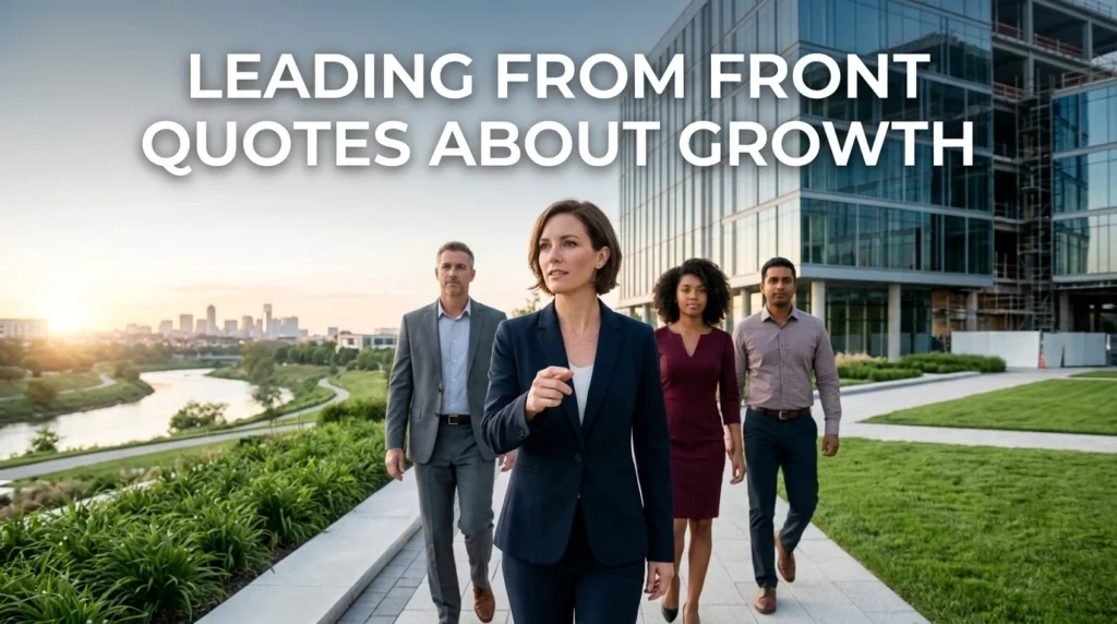 Leading From Front Quotes About Growth