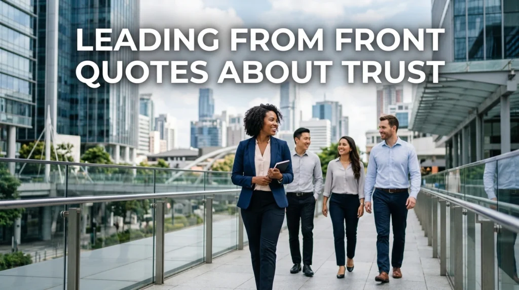 Leading From Front Quotes About Trust