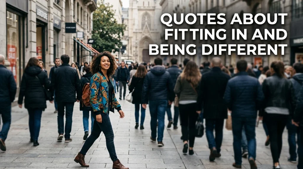 Quotes About Fitting In And Being Different