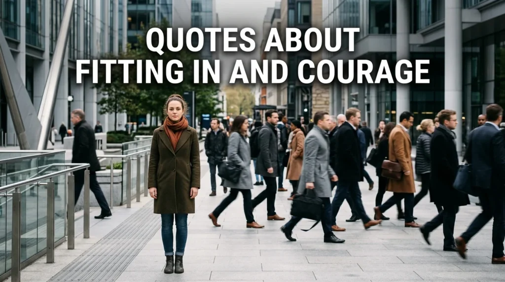 Quotes About Fitting In And Courage