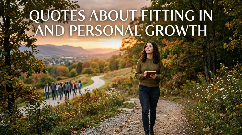 Quotes About Fitting In And Personal Growth