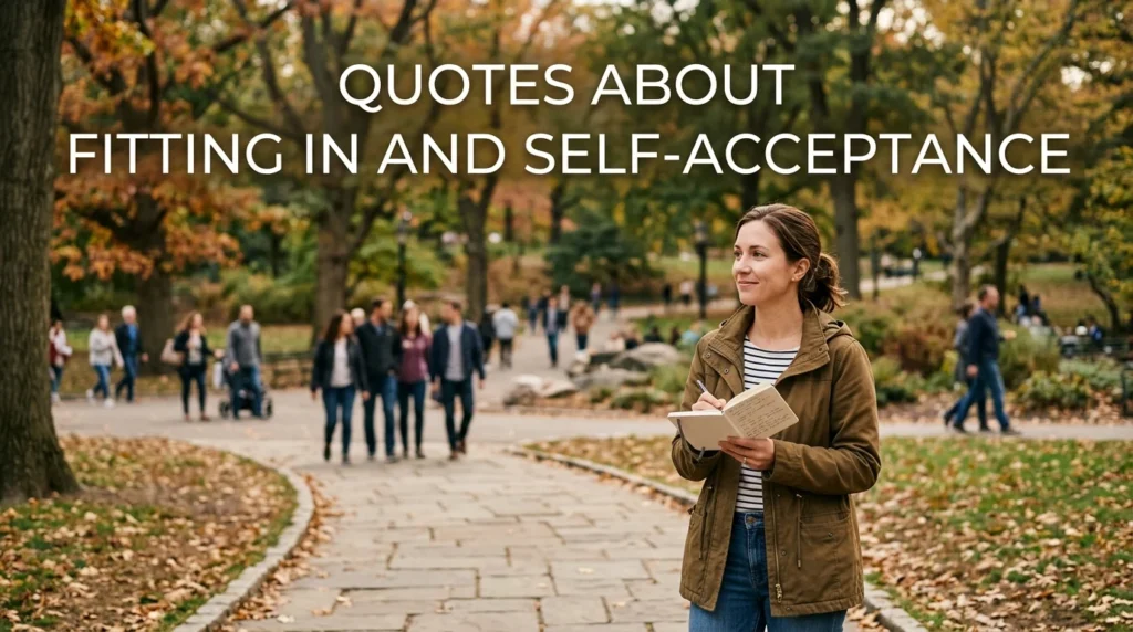 Quotes About Fitting In And Self-Acceptance