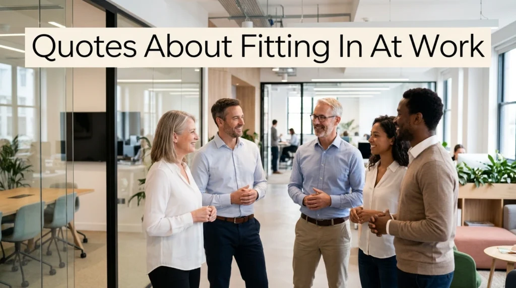 Quotes About Fitting In At Work