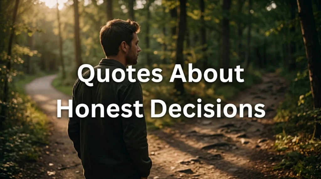 Quotes About Honest Decisions