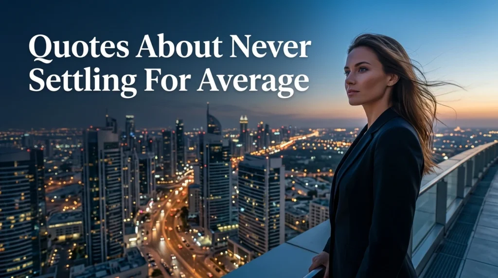 Quotes About Never Settling For Average