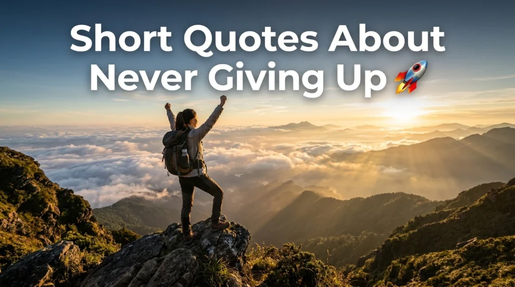 Short Quotes About Never Giving Up π