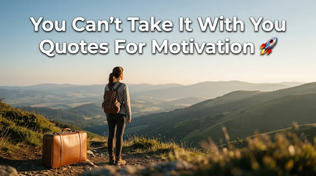 You Can't Take It With You Quotes For Motivation 🚀
