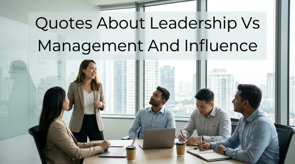 Quotes About Leadership Vs Management And Influence