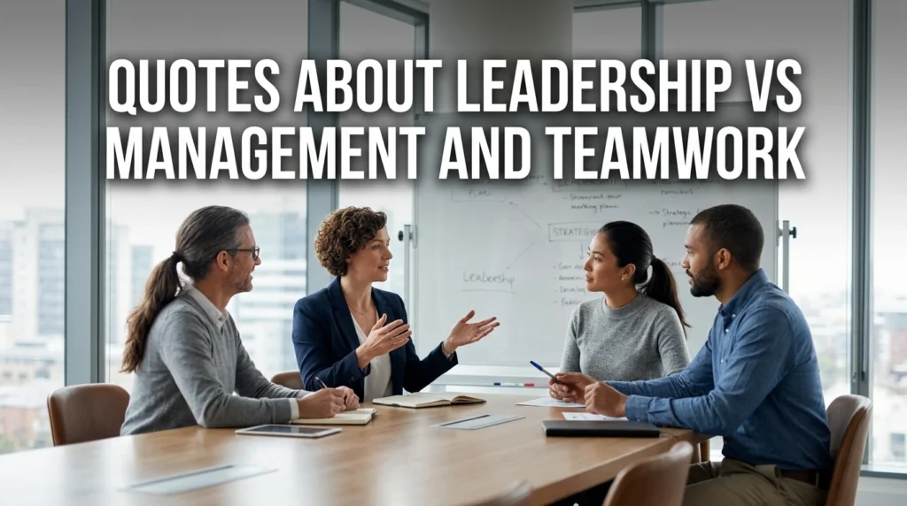 Quotes About Leadership Vs Management And Teamwork