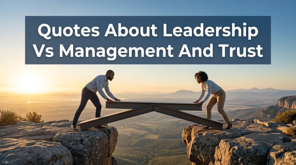 Quotes About Leadership Vs Management And Trust