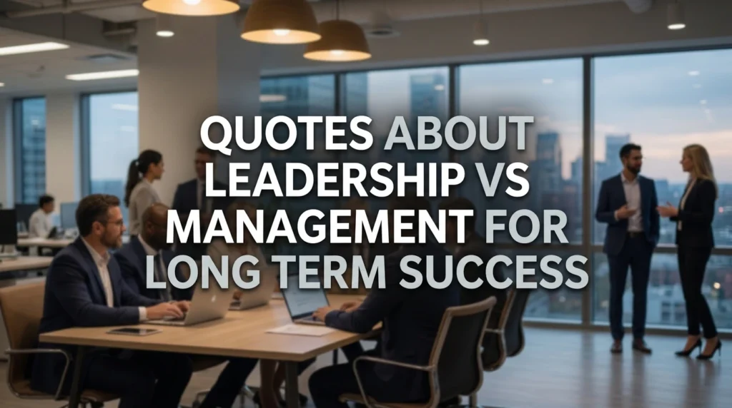 Quotes About Leadership Vs Management For Long Term Success