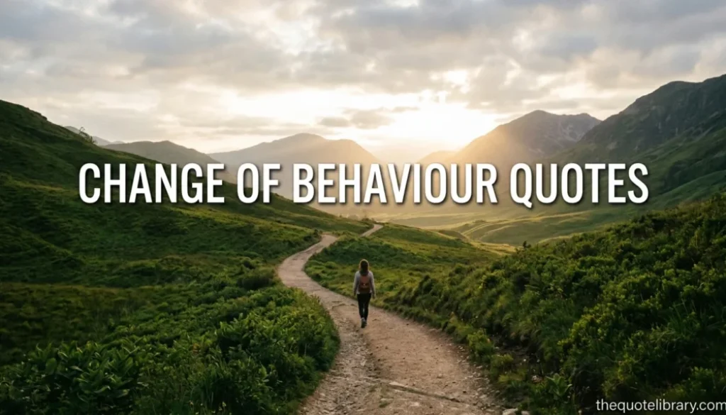 change of behaviour quotes