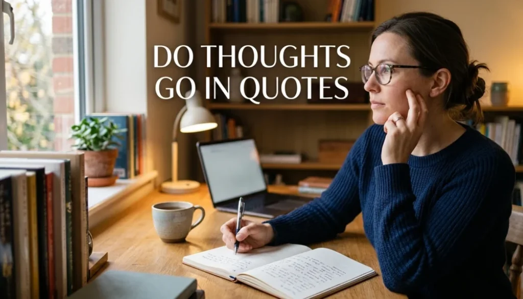 Do Thoughts Go In Quotes