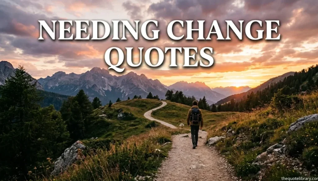 Needing Change Quotes